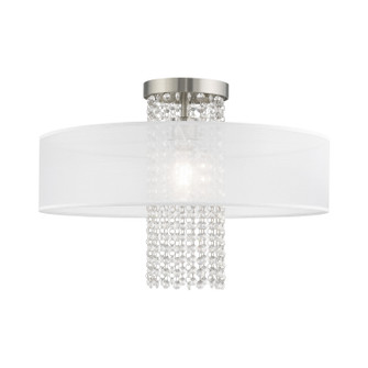 Semi-Flush Mts. Drum Shade by Livex Lighting ( 107 | 41127-91 Bella Vista ) 