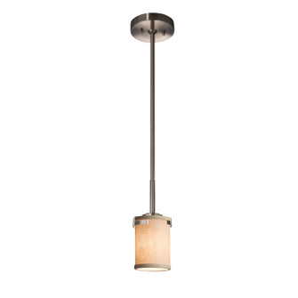 Mini Pendants Drum Shade by Justice Designs ( 102 | FAB-8455-10-CREM-NCKL-LED1-700 Textile ) 
