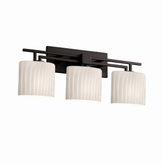 Bathroom Fixtures Three Lights by Justice Designs ( 102 | FSN-8703-30-RBON-MBLK Fusion ) 