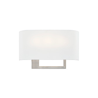 Sconces Drum Shade by Justice Designs ( 102 | FAB-4334-WHTE-NCKL Textile ) 