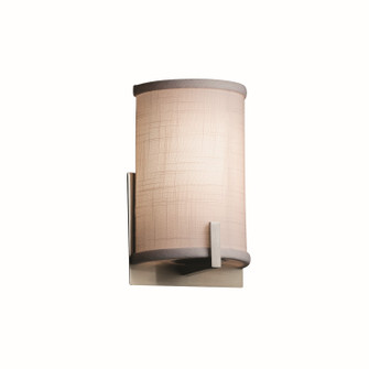 Sconces Drum Shade by Justice Designs ( 102 | FAB-5531-WHTE-NCKL-LED1-700 Textile ) 