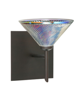 Sconces Single Glass by Besa ( 74 | 1SW-550493-BR-SQ Kona ) 