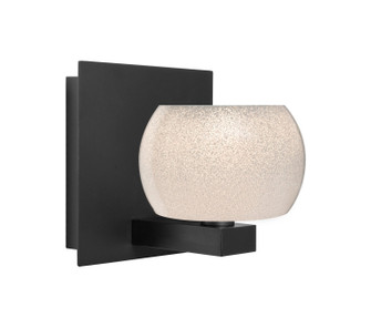 Sconces Single Glass by Besa ( 74 | 1WF-KENOWH-LED-BK Besa Keno Vanity ) 