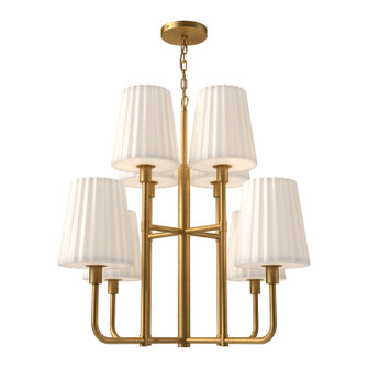 Mid. Chandeliers Candle by Alora ( 452 | CH628830AGOP Plisse ) 