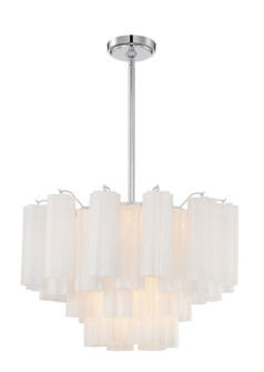 Mid. Chandeliers Glass Down by Crystorama ( 60 | ADD-308-CH-WH Addis ) 