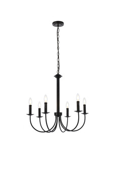 Mid. Chandeliers Candle by Elegant Lighting ( 173 | LD7040D26BK Brielle ) 
