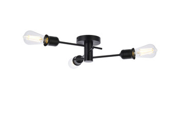 Flush Mounts Exposed Lamps by Elegant Lighting ( 173 | LD7049F18BK Xavier ) 
