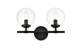 Bathroom Fixtures Two Lights by Elegant Lighting ( 173 | LD7302W15BLK Ingrid ) 
