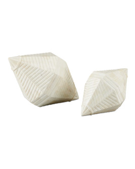 Home Accents Statues/Sculptures by Currey and Company ( 142 | 1200-0771 Pavi Bone Prism Set of 2 ) 
