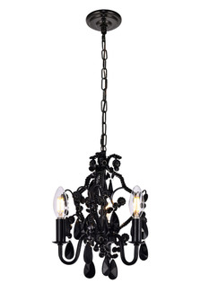 Mini Chandeliers Candle by Elegant Lighting ( 173 | LD5019D9BK Karter ) 
