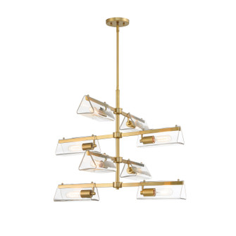 Mid. Chandeliers Glass Down by Designers Fountain ( 43 | D279M-8CH-BG Latitude ) 
