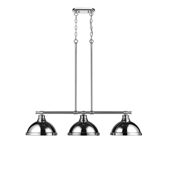 Linear/Island 3 Light Bar by Golden ( 62 | 3602-3LP CH-CH Duncan ) 
