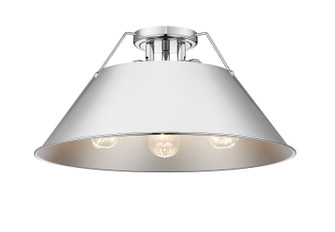 Flush Mounts Metal Shade by Golden ( 62 | 3306-3FM CH-CH Orwell ) 
