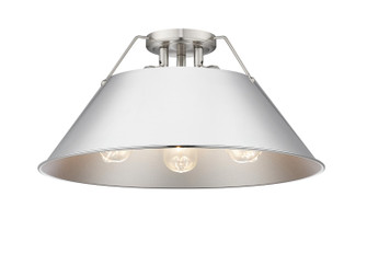Flush Mounts Metal Shade by Golden ( 62 | 3306-3FM PW-CH Orwell ) 