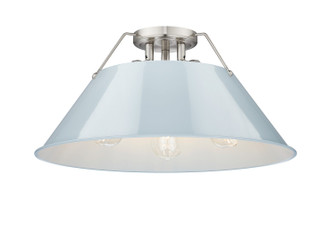 Flush Mounts Metal Shade by Golden ( 62 | 3306-3FM PW-DB Orwell ) 