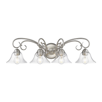 Bathroom Fixtures Four Lights by Golden ( 62 | 8606-BA4 PW-CLR Homestead ) 