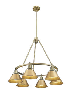 Mid. Chandeliers Metal Shade by Golden ( 62 | 3306-6 AB-BCB Orwell ) 