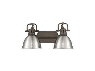 Bathroom Fixtures Two Lights by Golden ( 62 | 3602-BA2 RBZ-PW Duncan ) 
