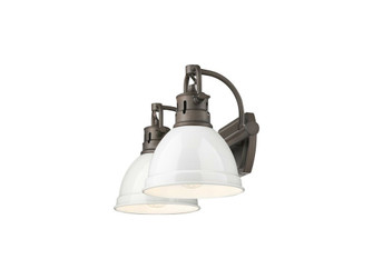 Bathroom Fixtures Two Lights by Golden ( 62 | 3602-BA2 RBZ-WH Duncan ) 