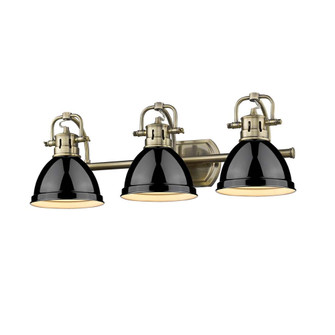 Bathroom Fixtures Three Lights by Golden ( 62 | 3602-BA3 AB-BK Duncan ) 