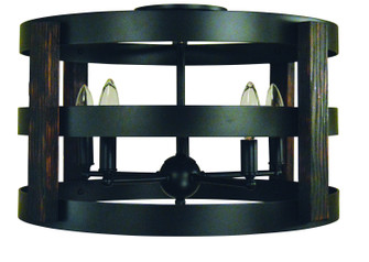 Semi-Flush Mts. Cage by Framburg ( 8 | L1003 MBLACK Homestead ) 