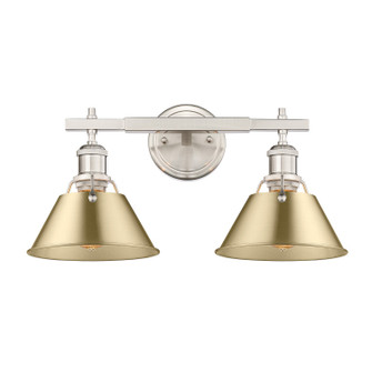 Bathroom Fixtures Two Lights by Golden ( 62 | 3306-BA2 PW-BCB Orwell ) 