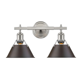 Bathroom Fixtures Two Lights by Golden ( 62 | 3306-BA2 PW-RBZ Orwell ) 