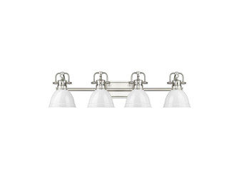 Bathroom Fixtures Four Lights by Golden ( 62 | 3602-BA4 PW-WH Duncan ) 