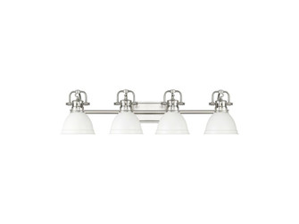 Bathroom Fixtures Four Lights by Golden ( 62 | 3602-BA4 PW-WHT Duncan ) 