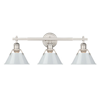 Bathroom Fixtures Three Lights by Golden ( 62 | 3306-BA3 PW-DB Orwell ) 