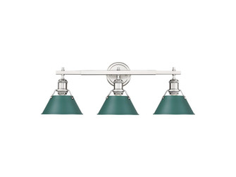 Bathroom Fixtures Three Lights by Golden ( 62 | 3306-BA3 PW-GN Orwell ) 
