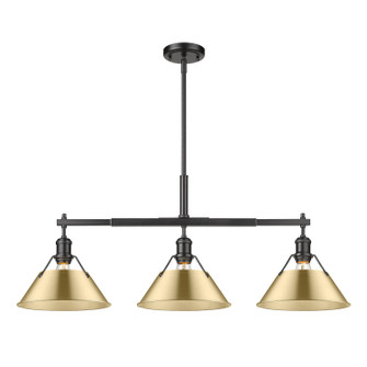 Linear/Island 3 Light Bar by Golden ( 62 | 3306-LP BLK-BCB Orwell ) 