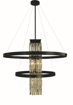 Mid. Chandeliers Glass Down by Framburg ( 8 | 5738 MBLACK Iris ) 