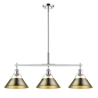 Linear/Island 3 Light Bar by Golden ( 62 | 3306-LP CH-AB Orwell ) 