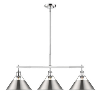 Linear/Island 3 Light Bar by Golden ( 62 | 3306-LP CH-PW Orwell ) 