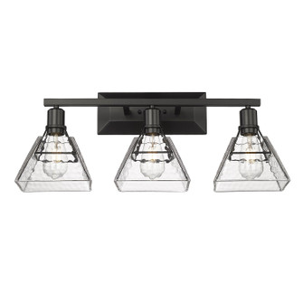 Bathroom Fixtures Three Lights by Golden ( 62 | 3308-BA3 BLK-WTG Kepler ) 