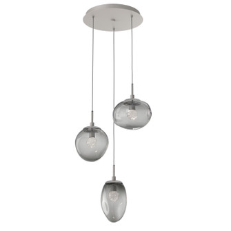 Mini Pendants 3 Light Cluster by Hammerton Studio ( 404 | CHB0069-03-BS-FS-C01-L1 Cosmos ) 