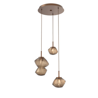 Mini Pendants 3 Light Cluster by Hammerton Studio ( 404 | CHB0089-03-BB-B-C01-L3 Mesa ) 