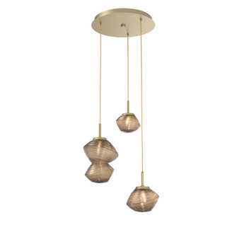 Mini Pendants 3 Light Cluster by Hammerton Studio ( 404 | CHB0089-03-GB-B-C01-L3 Mesa ) 