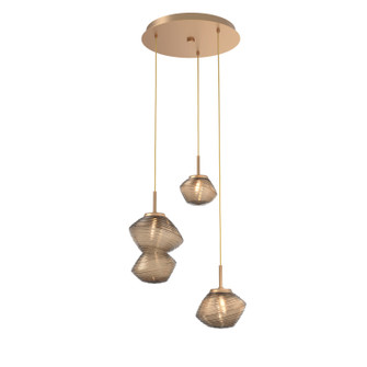 Mini Pendants 3 Light Cluster by Hammerton Studio ( 404 | CHB0089-03-NB-B-C01-L3 Mesa ) 