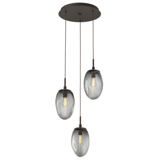 Mini Pendants 3 Light Cluster by Hammerton Studio ( 404 | CHB0063-03-FB-S-C01-E2 Meteo ) 