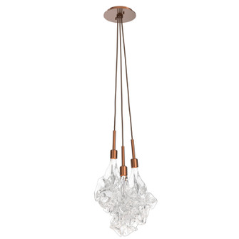 Mini Pendants 3 Light Cluster by Hammerton Studio ( 404 | LAB0059-0A-BB-BC-C01-L3 Blossom ) 