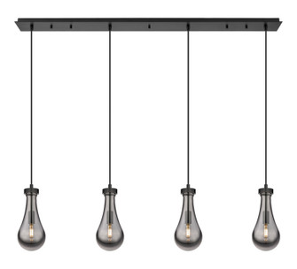 Linear/Island 4 Light + by Innovations ( 405 | 124-451-1P-BK-G451-5SM Downtown Urban ) 