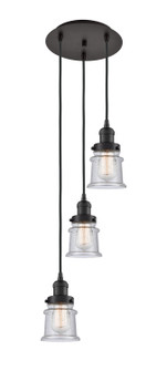 Mini Pendants 3 Light Cluster by Innovations ( 405 | 113F-3P-OB-G184S Franklin Restoration ) 
