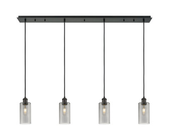 Linear/Island 4 Light + by Innovations ( 405 | 124B-4P-BK-G434-7SM Downtown Urban ) 