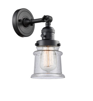 Sconces Single Glass by Innovations ( 405 | 203SW-BK-G184S-LED Franklin Restoration ) 