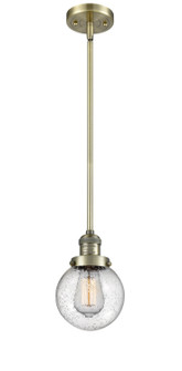 Mini Pendants Glass Down by Innovations ( 405 | 201S-AB-G204-6-LED Franklin Restoration ) 