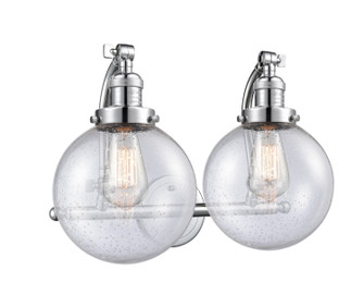 Bathroom Fixtures Two Lights by Innovations ( 405 | 515-2W-PC-G204-8-LED Franklin Restoration ) 