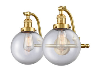 Bathroom Fixtures Two Lights by Innovations ( 405 | 515-2W-SG-G202-8-LED Franklin Restoration ) 
