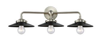 Bathroom Fixtures Three Lights by Innovations ( 405 | 284-3W-SN-M6-BK-LED Nouveau ) 
